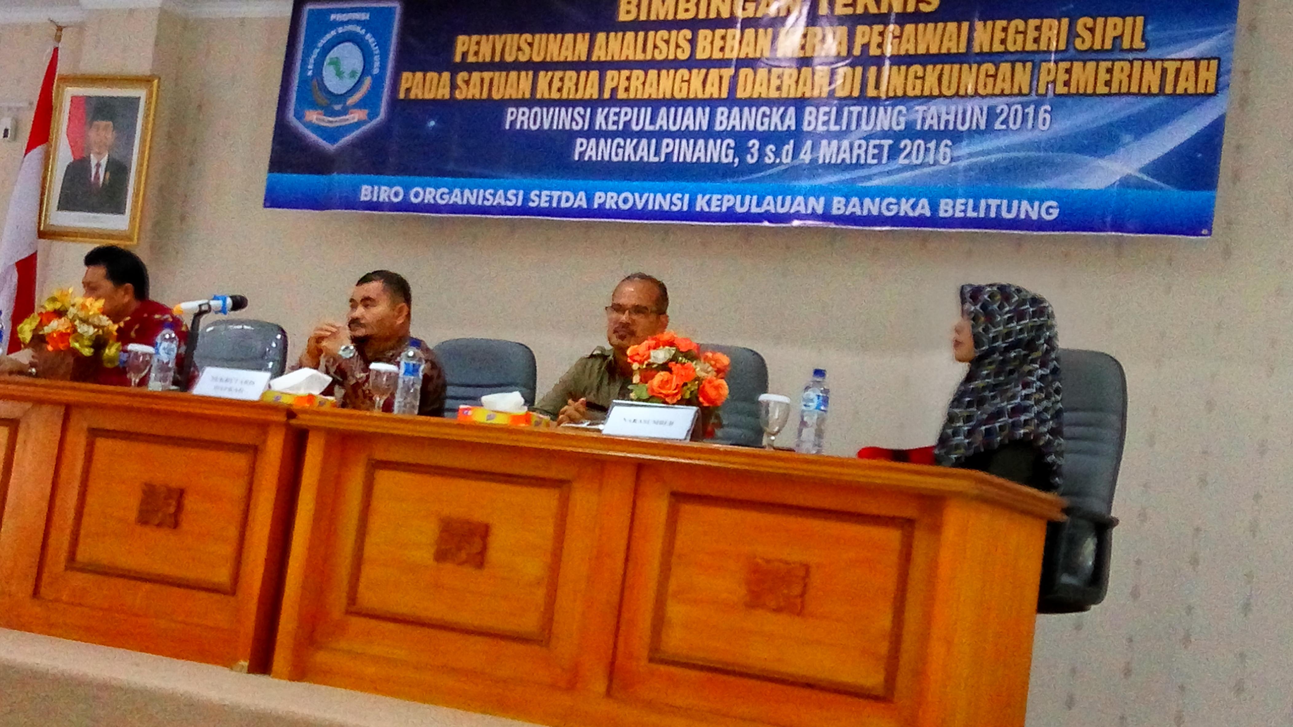 Asisten III Pemprov Babel Buka Bimtek Penyusunan ABK