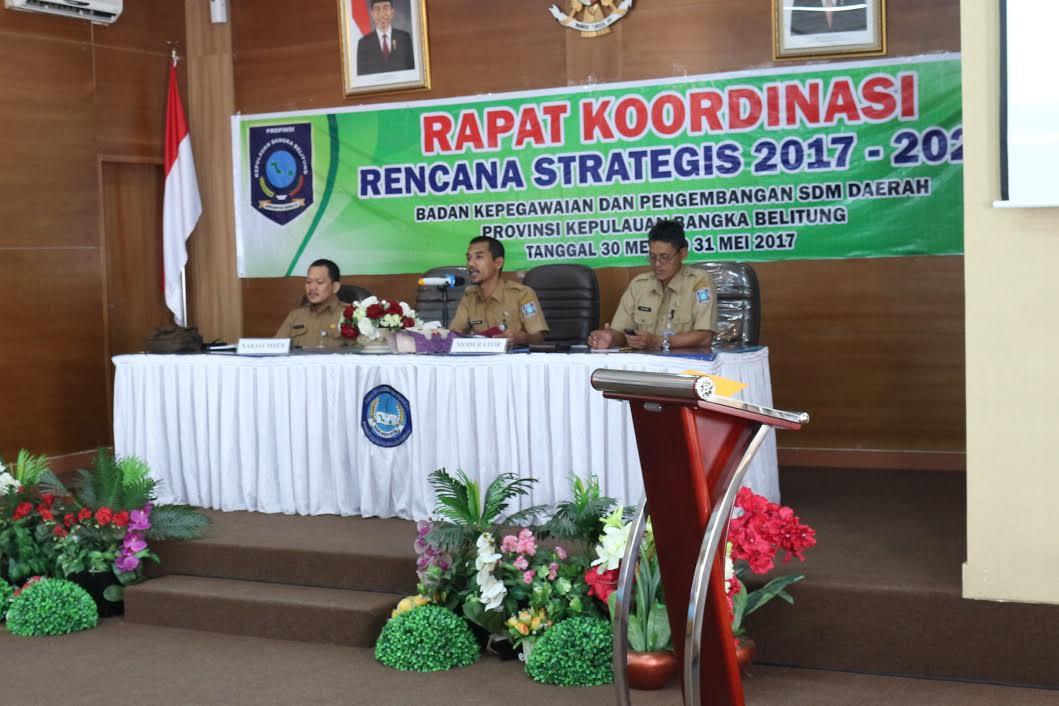 BKPSDM Babel Adakan Rakor Rencana Strategis 2017-2022