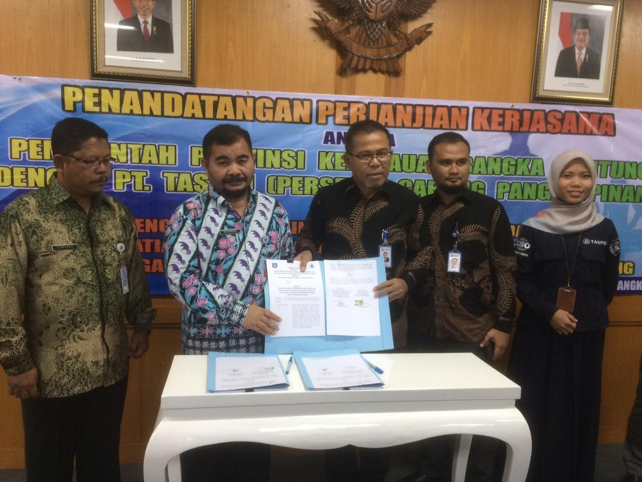 BKPSDMD Babel dan PT TASPEN Tandatangani Perjanjian Kerjasama Terkait Kepentingan Pegawai Non PNS