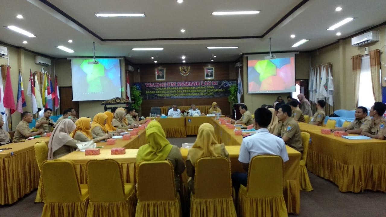 BKPSDMD Babel Terima Visitasi Tim Akreditasi LAN RI