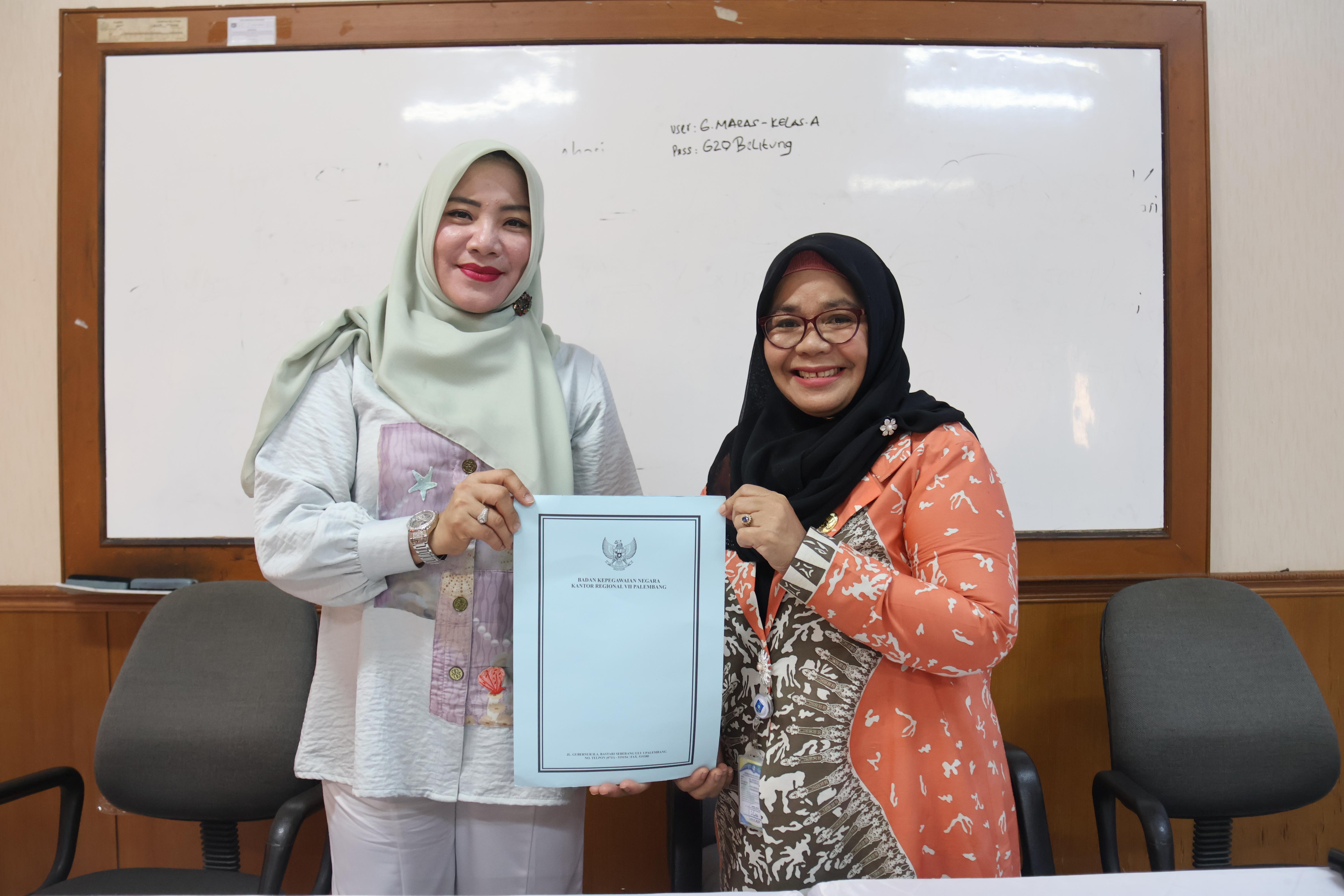 Kanreg VII BKN Palembang Apresiasi Usulan Kenaikan Pangkat Babel 100 Persen