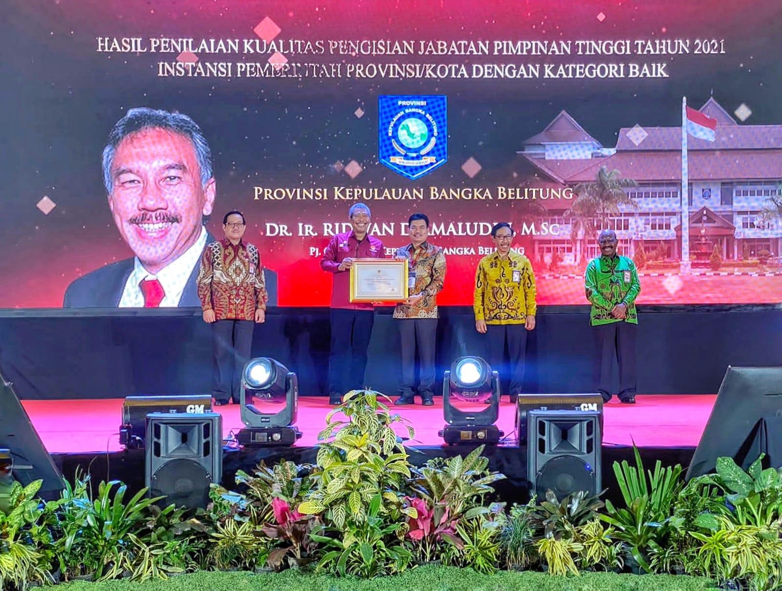 Pemerintah Provinsi Kepulauan Bangka Belitung Raih Penghargaan Sistem Merit