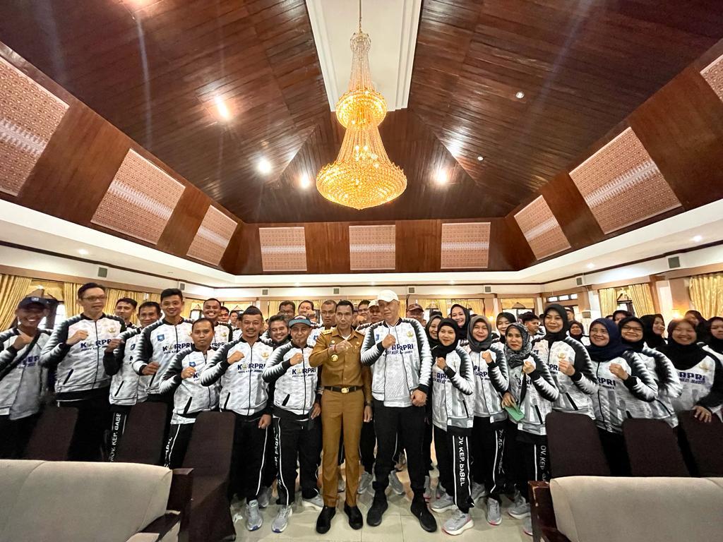 Pj. Gubernur Suganda Lepas Kontingen Atlet Pornas Bangka Belitung dengan Pesan Mendalam