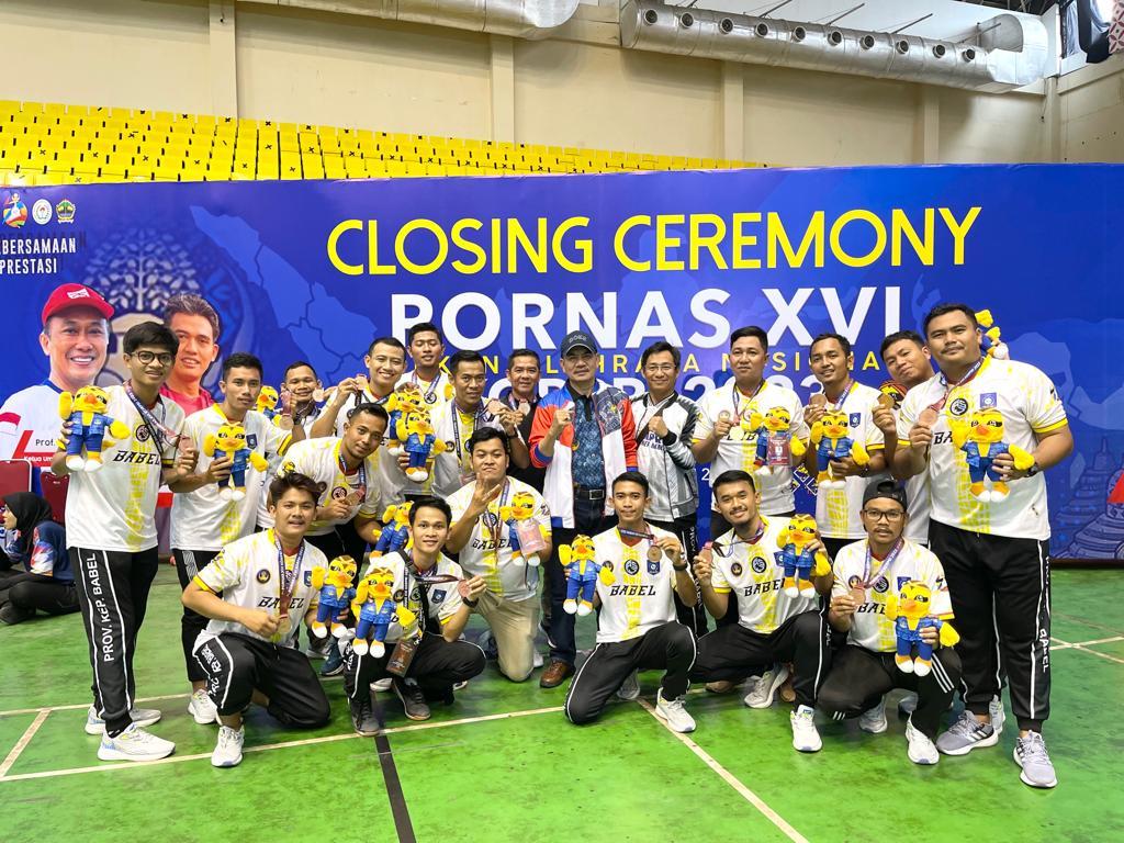 Raih Perunggu, Atlet Futsal Pornas Korpri Babel Tambahkan Perolehan Medali