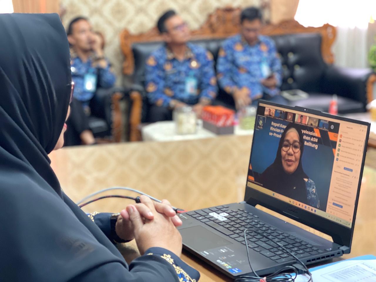 Kaban Susanti Pantau Progres Proses Penginputan Usulan Formasi CASN 2024 