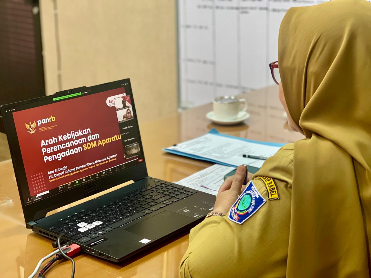 BKPSDMD Babel Ikuti Sosialisasi Kebijakan Pengadaan PNS Tahun Anggaran 2024