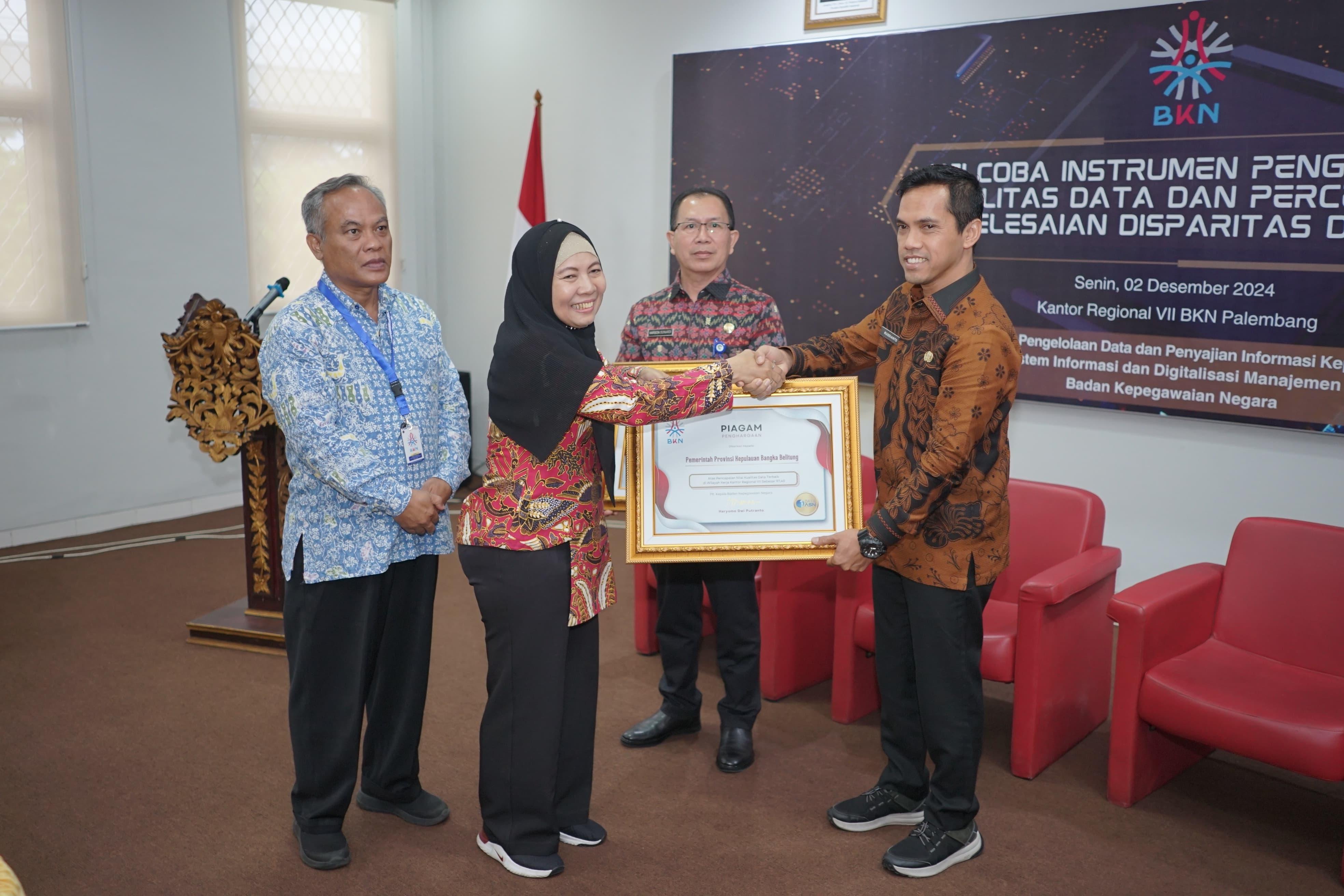 BKPSDMD Babel Raih 2 Penghargaan Jelang Akhir Tahun 