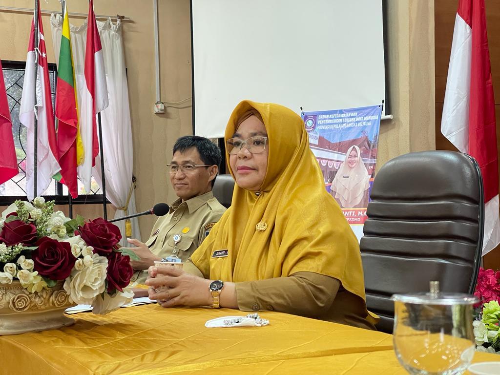 Susanti Rangkul Anpeg BKPSDMD Babel, Dukung Biro Organisasi Verifikasi Peta Jabatan