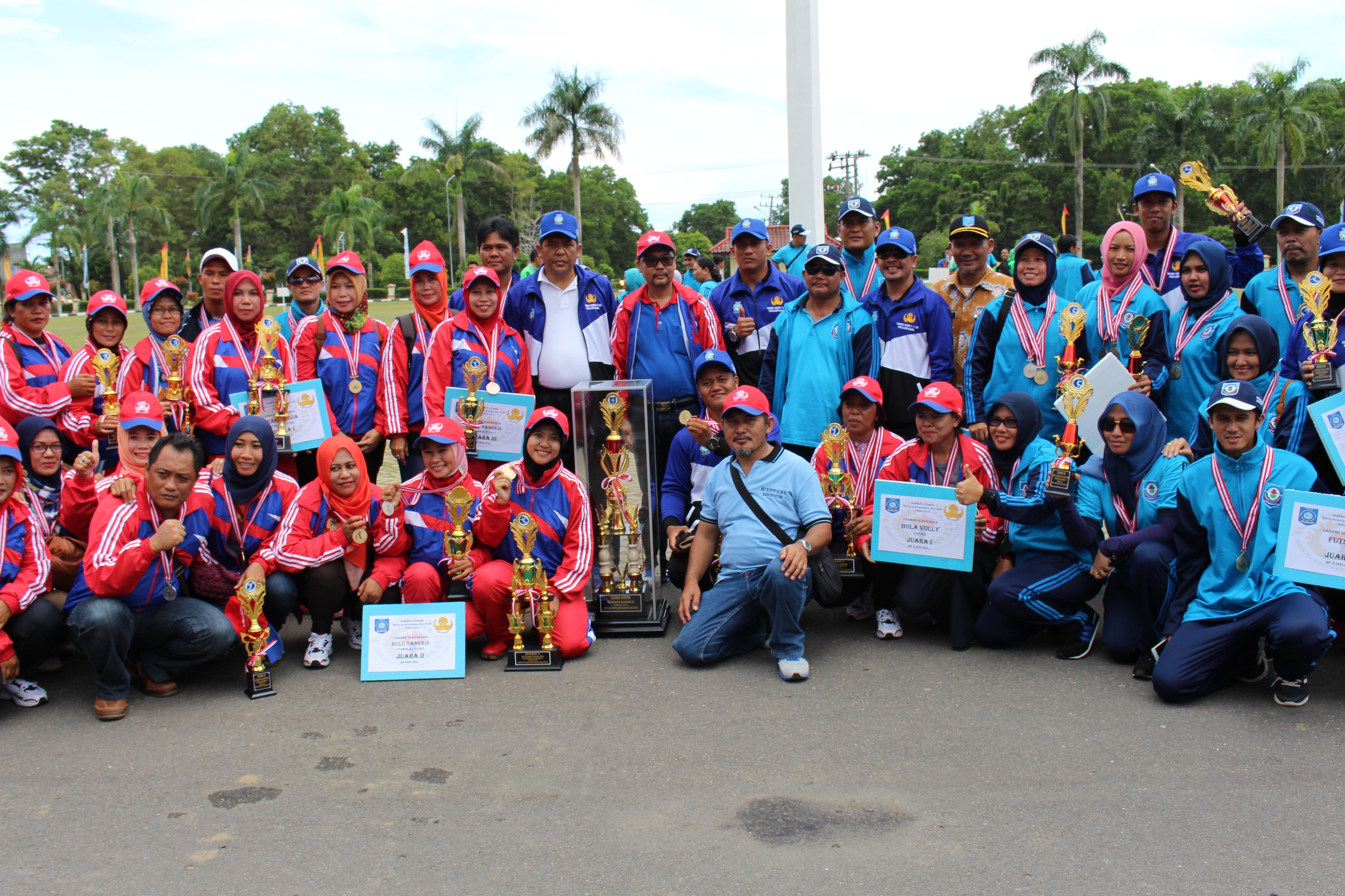 Belitung Juara Umum Porprov II KORPRI Babel