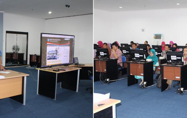 Sekretaris BKD Babel, Drs. Wahyono didampingi Kabid Data dan Informasi Kepegawaian, Azami, S.Sos., M.Si, memberikan arahan kepada para Petugas Operator SIMADIG.(foto: jimmy).