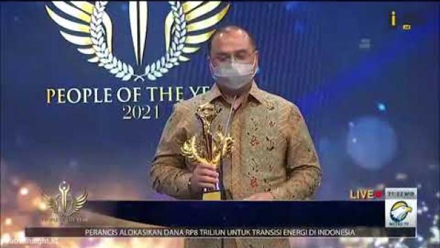 Embedded thumbnail for Gubernur Erzaldi menerima penghargaan “People of The Year 2021” oleh Metro TV sebagai “Best Governor for Inclusive Economic Growth”.