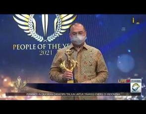 Embedded thumbnail for Gubernur Erzaldi menerima penghargaan “People of The Year 2021” oleh Metro TV sebagai “Best Governor for Inclusive Economic Growth”.